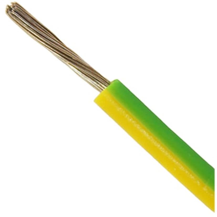 SAB Cable 31672787 10AWG HARMONIZED HOOK UP WIRE GREEN W/YELLOW STRIPE 500'